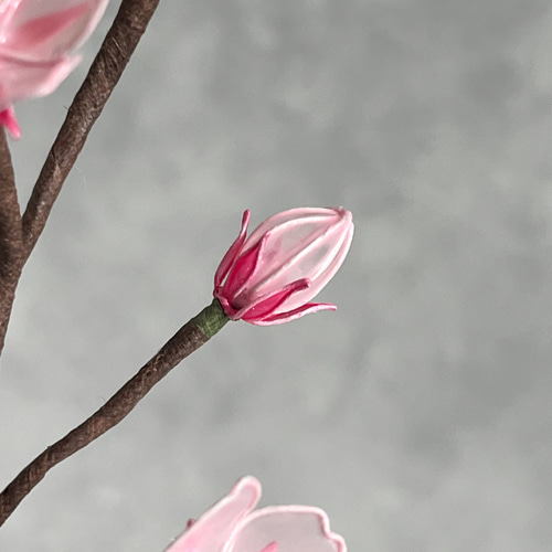 【専用出品】立体刺繍　桜一輪挿し（deep pink） 再販】桜の花 ディップフラワー桜 枯れない桜 一輪挿し・花瓶・花器