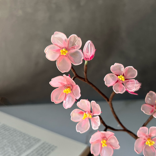 再販】桜の花 ディップフラワー桜 枯れない桜 一輪挿し・花瓶・花器