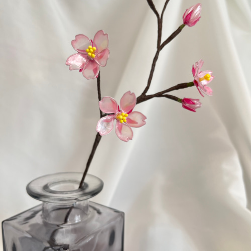 桜 桜の花 ディップフラワー桜 枯れない桜 一輪挿し・花瓶・花器