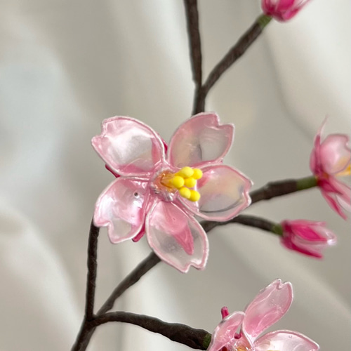 再販】桜の花 ディップフラワー桜 枯れない桜 一輪挿し・花瓶・花器
