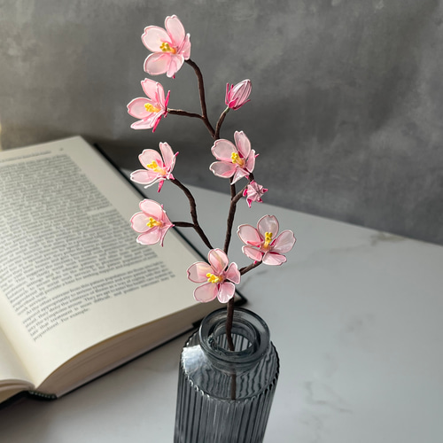 再販】桜の花 ディップフラワー桜 枯れない桜 一輪挿し・花瓶・花器