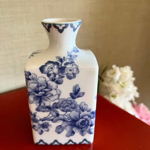 オールドミントン 脚付扁壷 シノワズリ花瓶 オールドミントン 脚付扁壷 シノワズリ花瓶