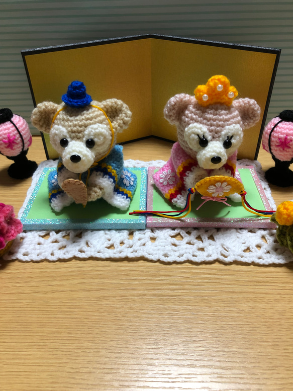 くま ひな人形 ハンドメイド おひなさま ひな祭り ⑧ ポンポンくまの