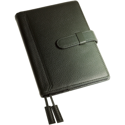 A6 サイズ 手帳カバー 牛本革 ノートカバー 2冊収納 ペンホルダー