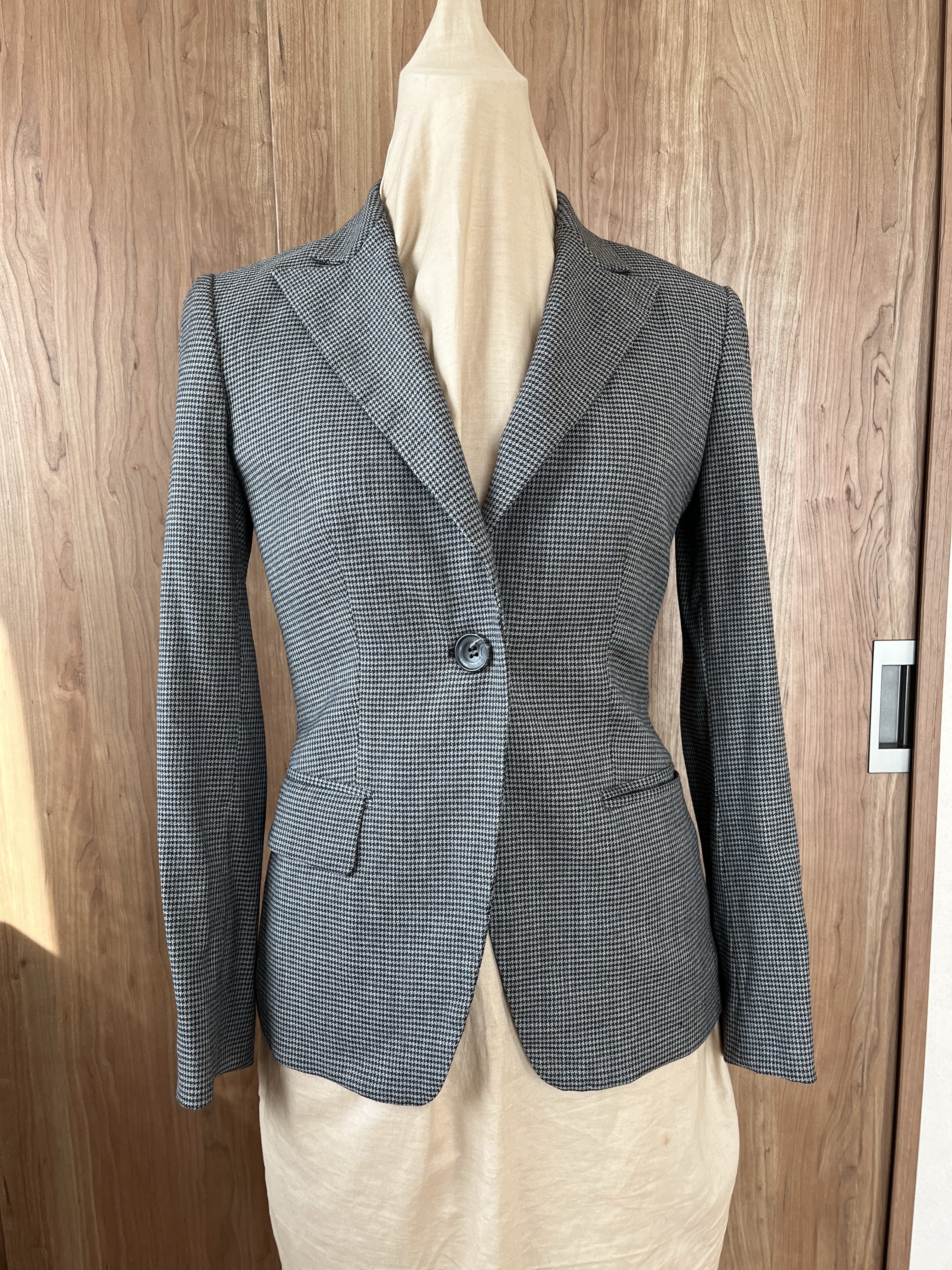 テーラードジャケット　一つボタン 千鳥　Mサイズ