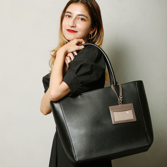 5ポケット ビジネスバッグ トートバッグ 本革 大容量 16L A4 自立 撥水