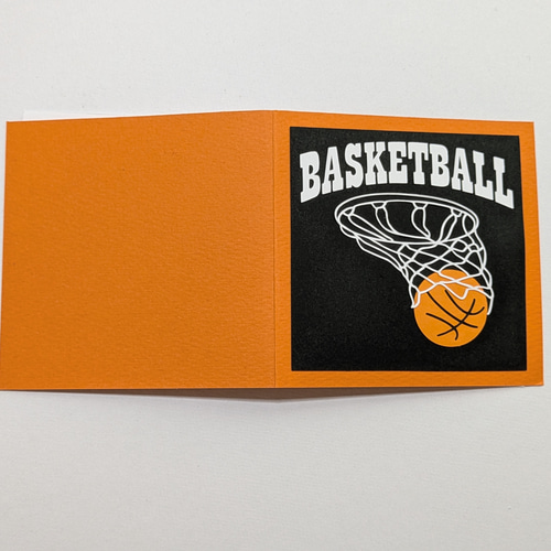 文字入れ】バスケットボールカード 1枚 封筒付き メッセージカード