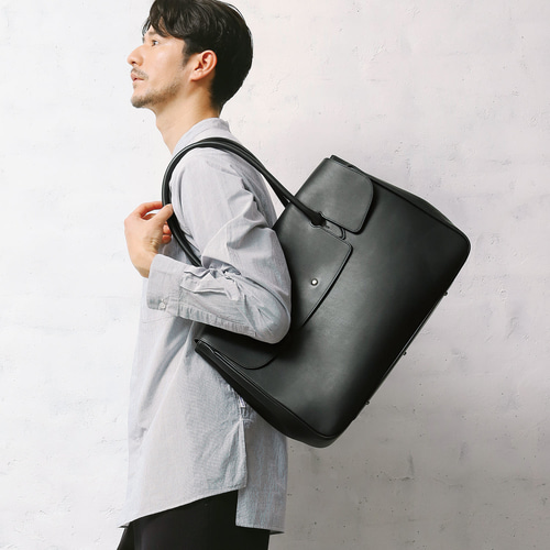 ボストントート キャリーオン可能 本革 トート 大容量 PC14インチ可