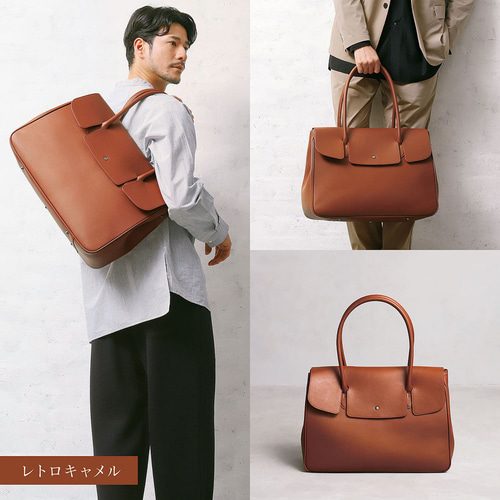 ボストントート キャリーオン可能 本革 トート 大容量 PC14インチ可