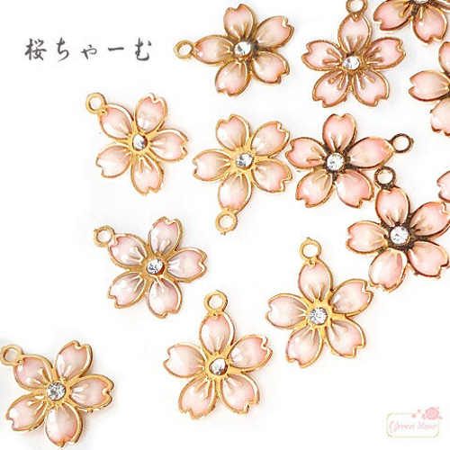 サクラ様ご依頼品 ハンドメイドチャーム7点おまとめ 楽天市場】ゆらゆら空枠 桜蝶 ゴールド 全4種 BLAZE 商用利用可