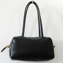 スモールボストン　ブラック　本革製　ボストンバッグ 3枚目の画像