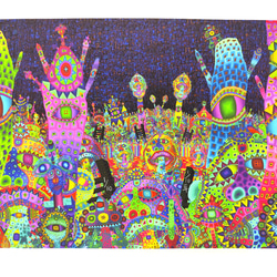 苦悩する者たち 版画作品1/1 高見沢耳作品 絵画 芸術 版画