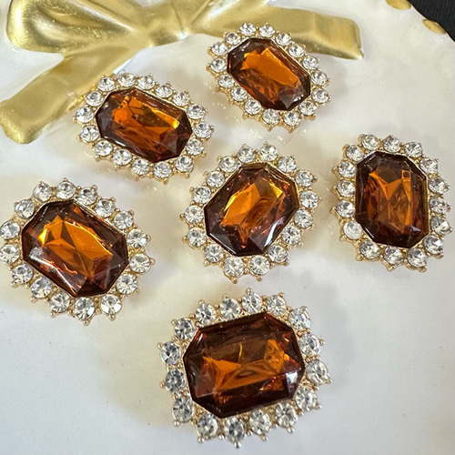 1個 合金 ガラス 宝石 デコパーツ カボション デコパーツ ギルドバイ