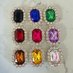 1個 合金 ガラス 宝石 デコパーツ カボション デコパーツ ギルドバイ