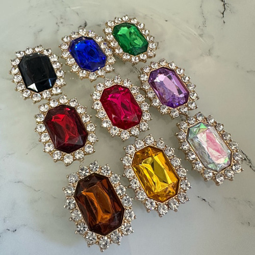 1個 合金 ガラス 宝石 デコパーツ カボション デコパーツ ギルドバイ