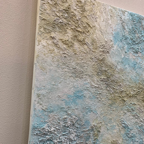 水色×ベージュ】モダンアート 近代アート 抽象画 テクスチャー