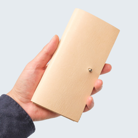 ミニ長財布 Ecru Slim Long Wallet ｜ 日本製 ヌメ革 レザー財布 ミニ