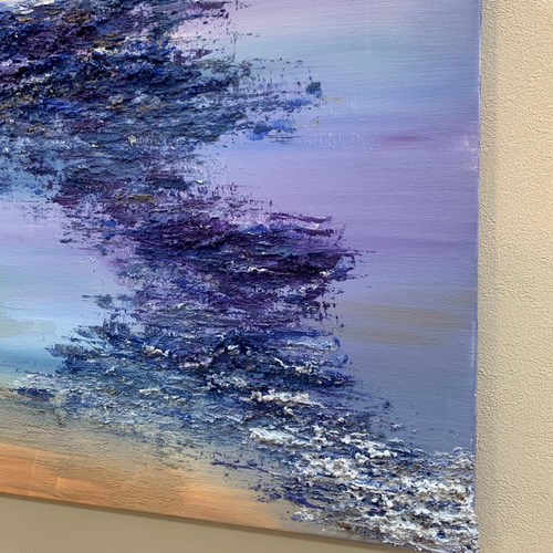 絵画/現代アート/モダンアート/抽象画/テクスチャーアート/水彩画/アート/ｂ 水色×ベージュ】モダンアート 近代アート 抽象画 テクスチャーアート