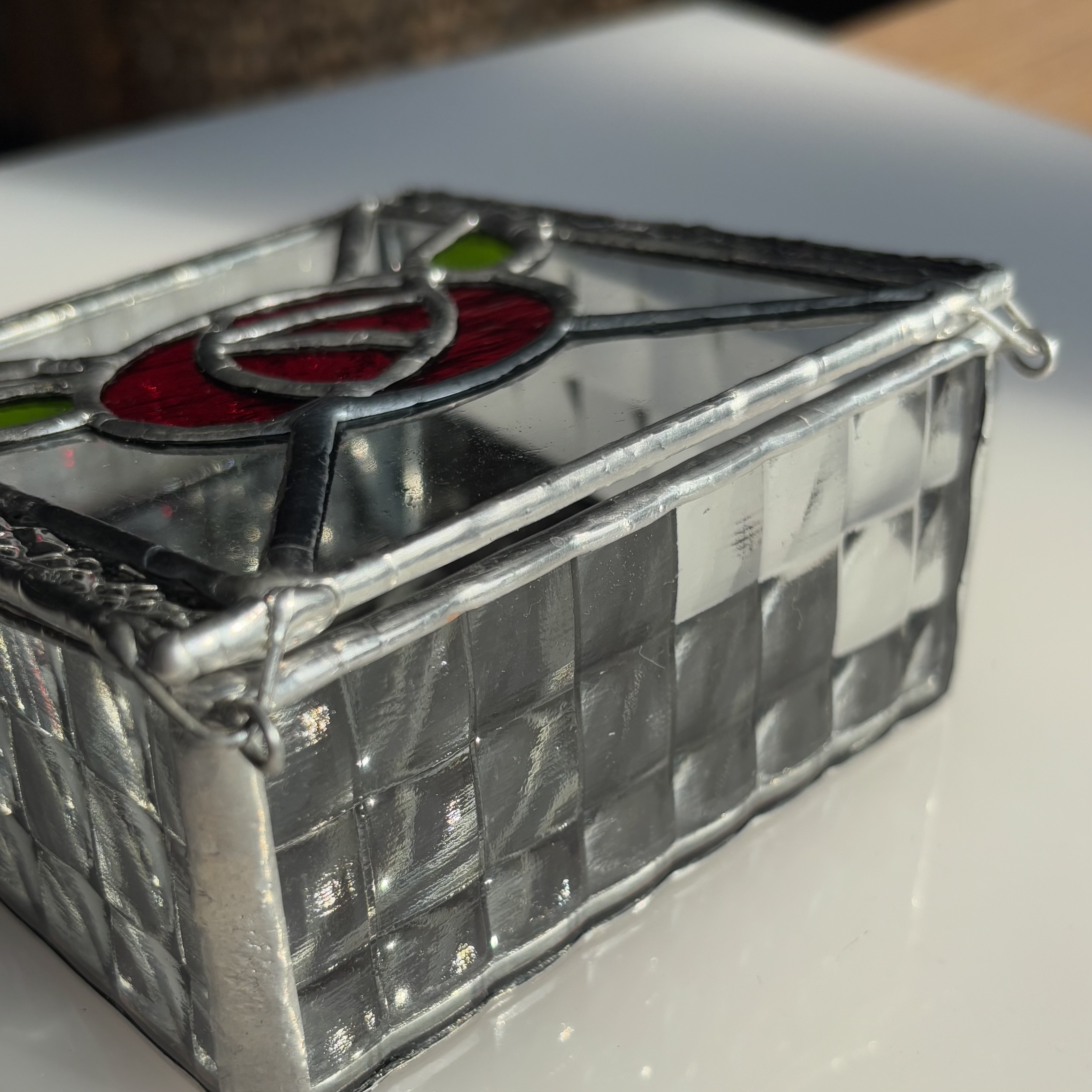 ステンドグラスリングピロー" ROSE "