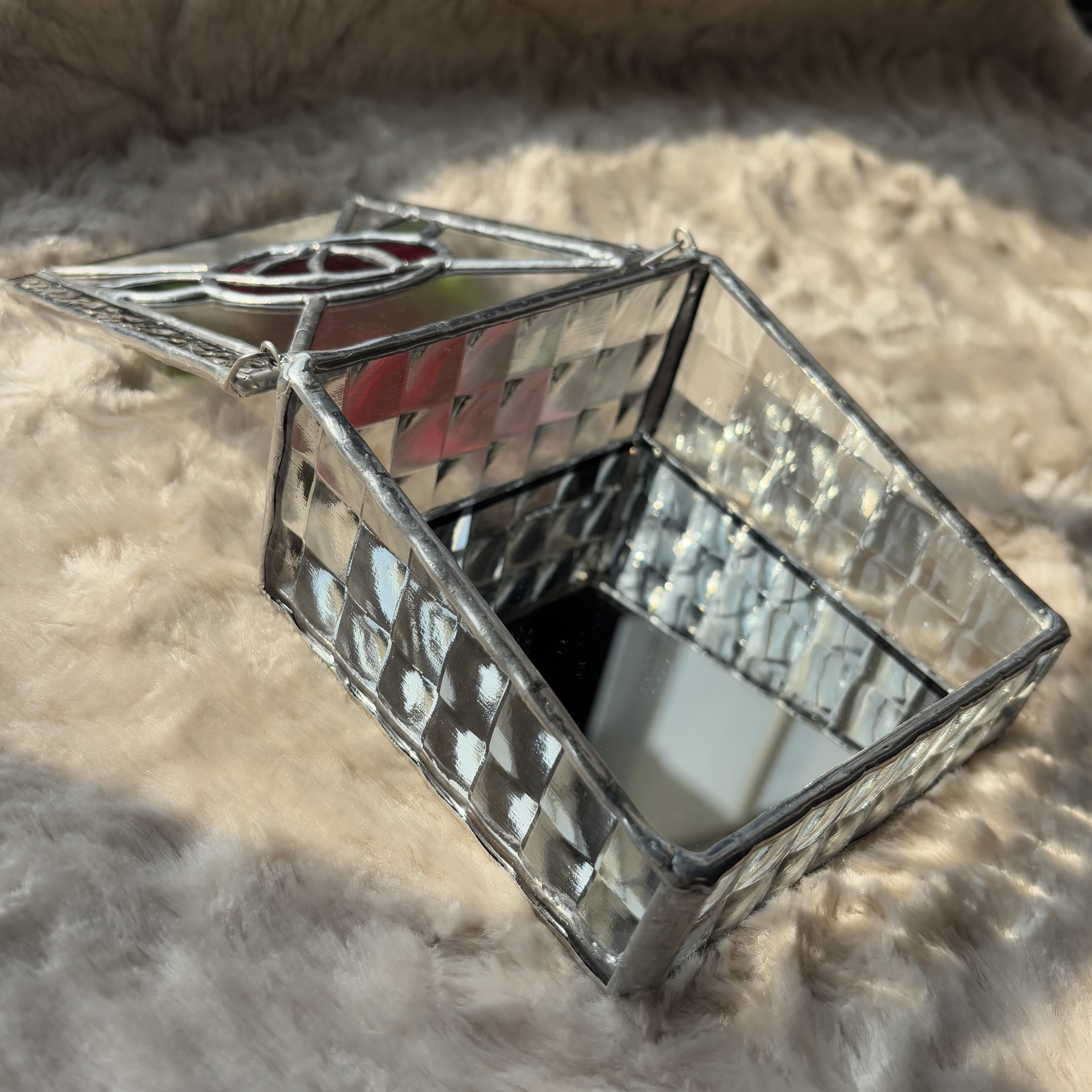 ステンドグラスリングピロー" ROSE "