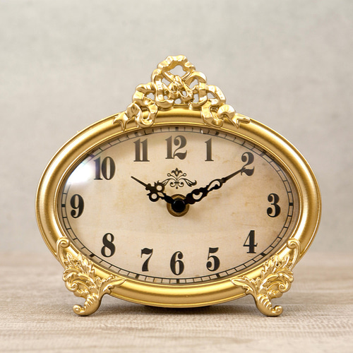 時計とトレー2点セット ゴールドorホワイト 掛け時計・置き時計