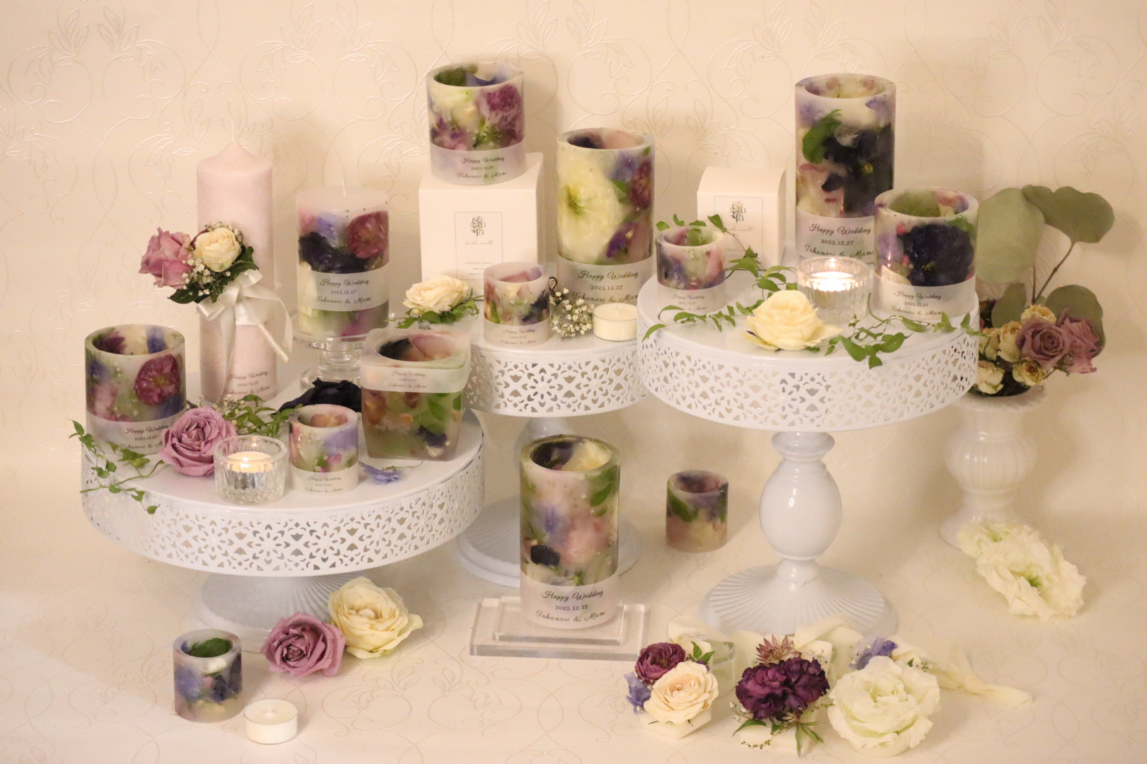 【高評価】花束まるごとアフターブーケキャンドル豪華セット