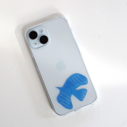 iPhone Android クリアケース 北欧 スマホケース スマホカバー 透明【ブルースカイに恋して】 2枚目の画像