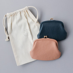 送料無料 小さい財布 革巻き がま口 シュリンクスムース ミニ財布 ガマ口 ガマグチ ボトルグリーン 10枚目の画像