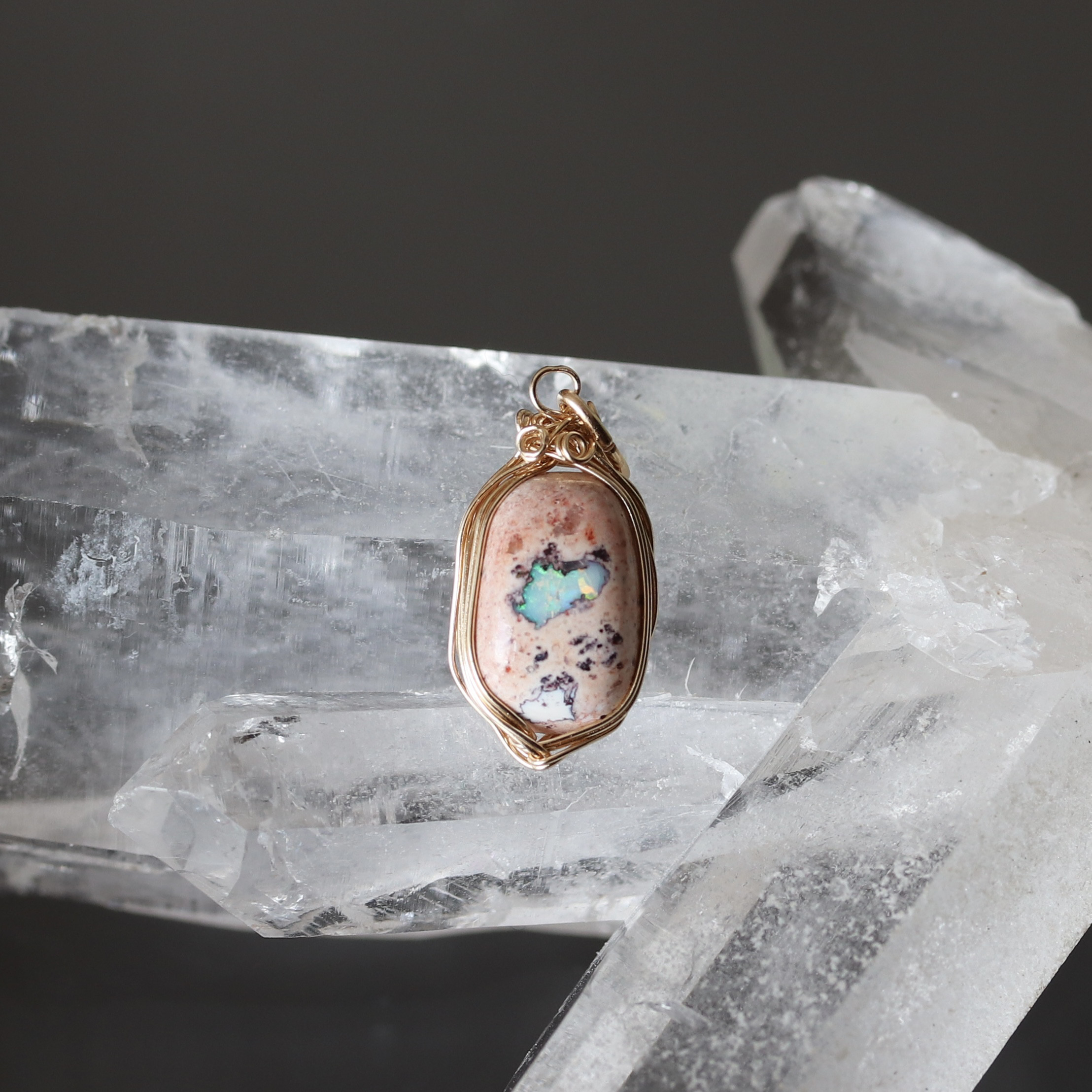 【Petite】カンテラオパール６✩✩ペンダントトップ／ヘッド【14KGF】w 64