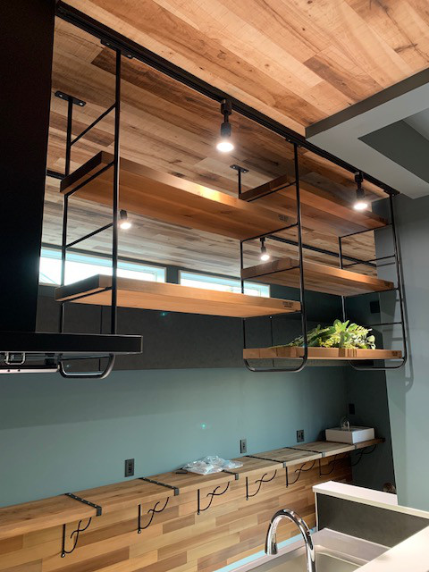 シーリングシェルフ 900 吊り下げ 壁面ラック オープンラック インダストリアル インテリア キッチン 店舗 SHOP