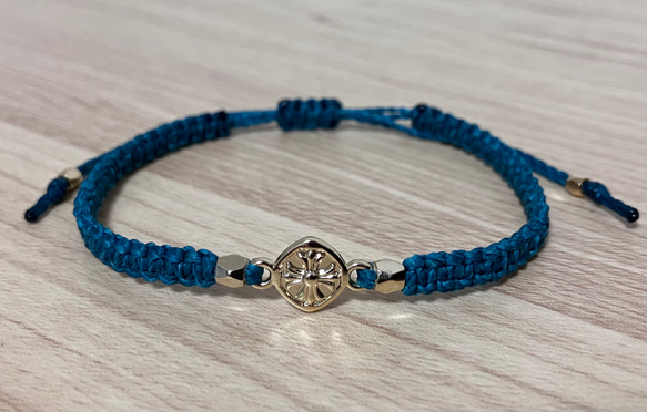 ★クロスプレートのミサンガ★アンクレット変更可能♪ 2枚目の画像