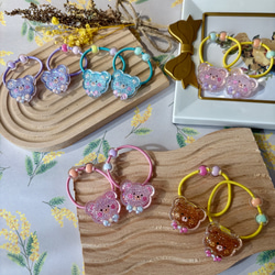 子供用ヘアゴム 6点set コーラルピンク 雑貨・その他 plage 通販