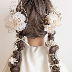❇︎フラワーブーケのヘアゴム❇︎ レジン 押し花 ドライ