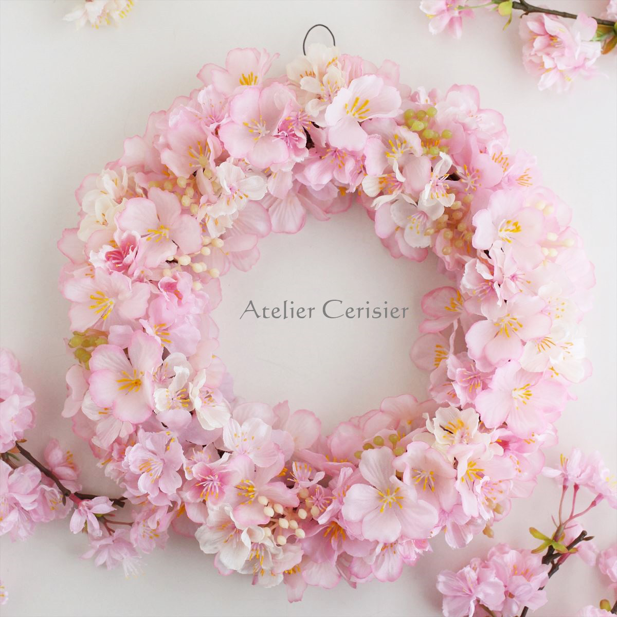 さくら・桜・サクラ リース ＜アーティフィシャルフラワー＞ 2７センチ