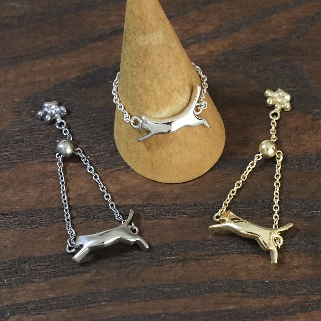 ネコチェーンリング　silver925