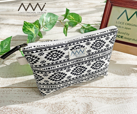 受注制作〗オルテガ柄❊ネイティブ系ポーチ チマヨ柄 ポーチ M W 通販