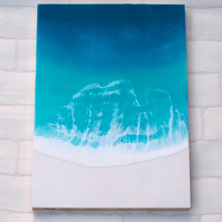 〜Calm waves〜④ 〈レジンアート〉〈オーシャンアート〉〈波レジンアート〉〈レジン〉 1枚目の画像