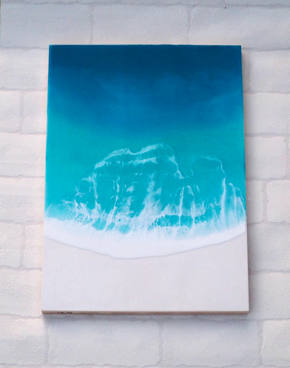 〜Calm waves〜④ 〈レジンアート〉〈オーシャンアート〉〈波レジンアート〉〈レジン〉 1枚目の画像