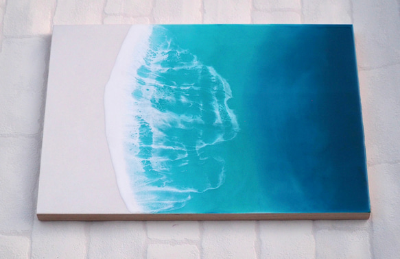 〜Calm waves〜④ 〈レジンアート〉〈オーシャンアート〉〈波レジンアート〉〈レジン〉 2枚目の画像