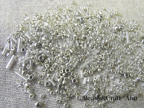 シルバーアソートビーズ 1枚目の画像