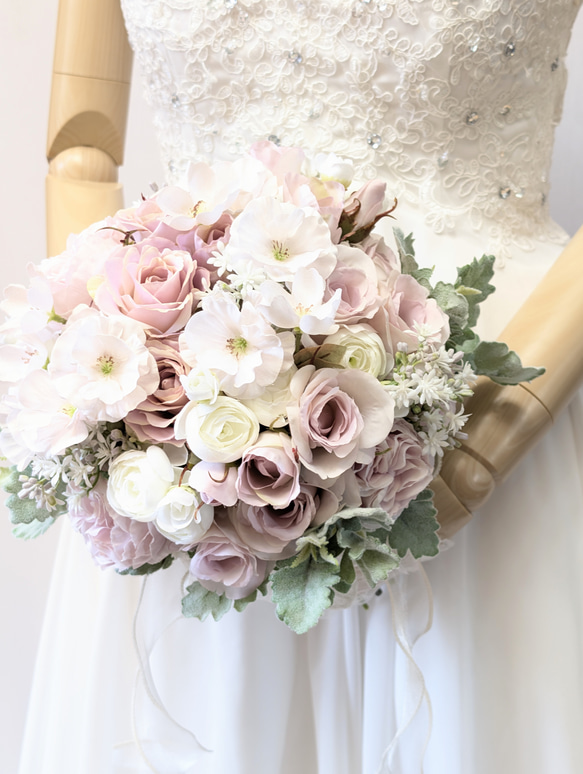 ウェディングブーケ　ウェディング　ブートニア ビビッドカラフルブーケ ウェディングブーケ ブートニアセット