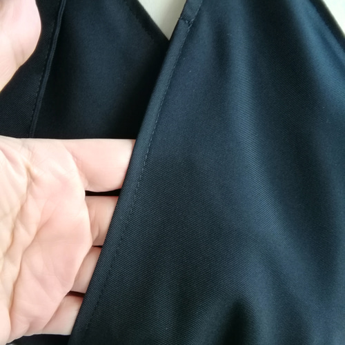 茶道お稽古に最適。羽織ロングエプロン【S-3L/日本製】127100-39 日本製】《S～3L》ブラック茶道お稽古用エプロン 普段使いでもかわいい