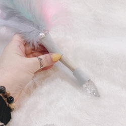 ネイティブ・アメリカン フェザーワンド ユニコーンカラー 【天使と共に‪໒꒱】カードリーディングスティック 6枚目の画像