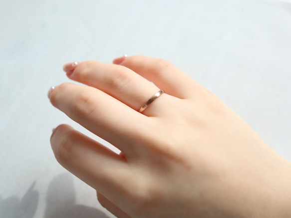 ☆1号単位で選べる指輪☆輝くマットカラー サージカルステンレス【極細 3color rings】 8枚目の画像
