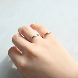 ☆1号単位で選べる指輪☆輝くマットカラー サージカルステンレス【極細 3color rings】 12枚目の画像