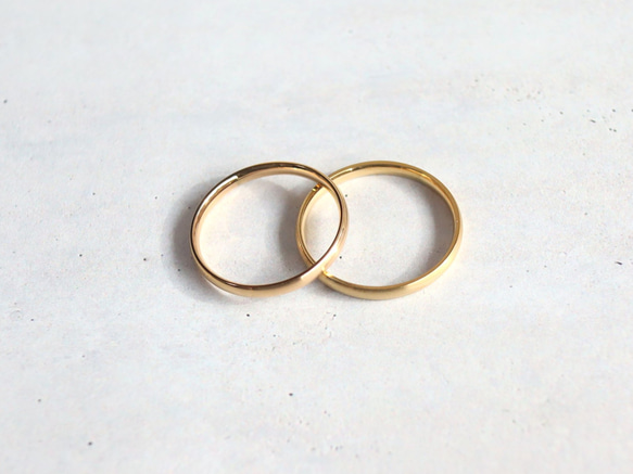 ☆1号単位で選べる指輪☆輝くマットカラー サージカルステンレス【極細 3color rings】 5枚目の画像