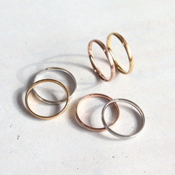 ☆1号単位で選べる指輪☆輝くマットカラー サージカルステンレス【極細 3color rings】 14枚目の画像