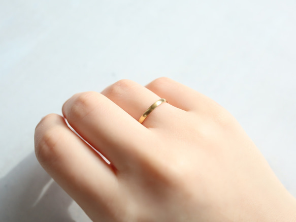 ☆1号単位で選べる指輪☆輝くマットカラー サージカルステンレス【極細 3color rings】 6枚目の画像