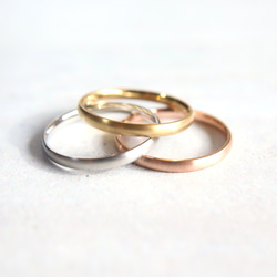 ☆1号単位で選べる指輪☆輝くマットカラー サージカルステンレス【極細 3color rings】 11枚目の画像