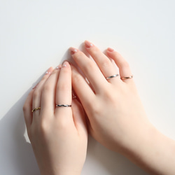 ☆1号単位で選べる指輪☆輝くマットカラー サージカルステンレス【極細 3color rings】 13枚目の画像